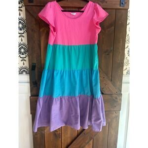 Vintage Tara women’s large color block dress